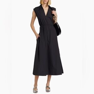 Rag & Bone Black Sleeveless Soraya Poplin Dress Size M